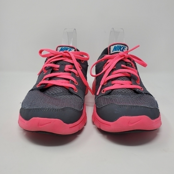 NIKE FLEX EXPERIENCE RN RUNNING SHOES SNEAKERS WOMEN SIZE 10 GREY & PINK ACTIVE - Picture 2 of 12